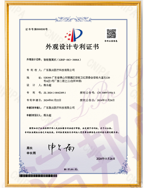 智能氢氧机（LBSP-HO-3000A）（专利号：ZL202430042309.1）